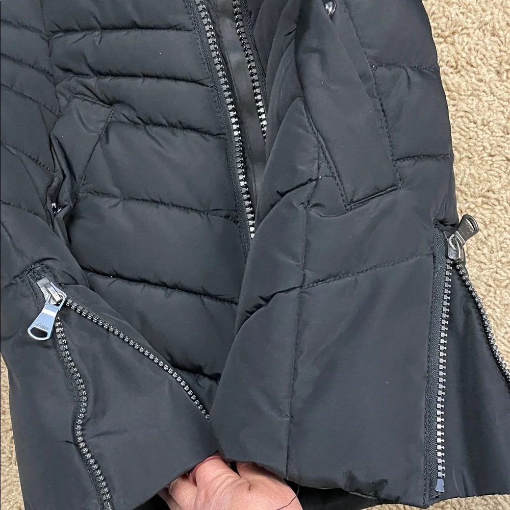 Pajar Canada kids Black Quilted Jacket with Faux Fur Hood